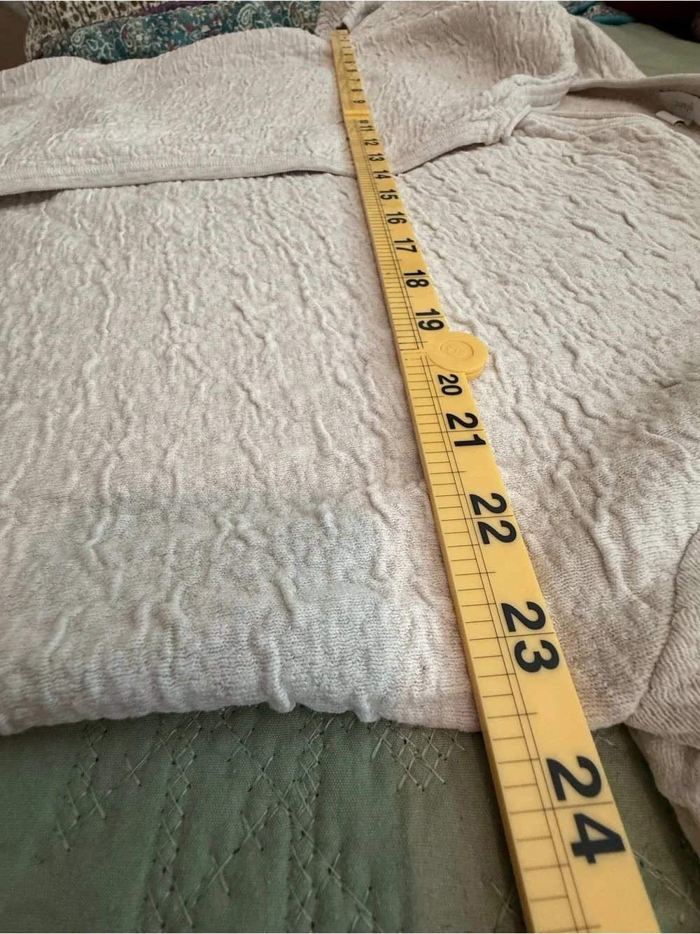 J. Jill Light Cream Open-Front Textured Cardigan